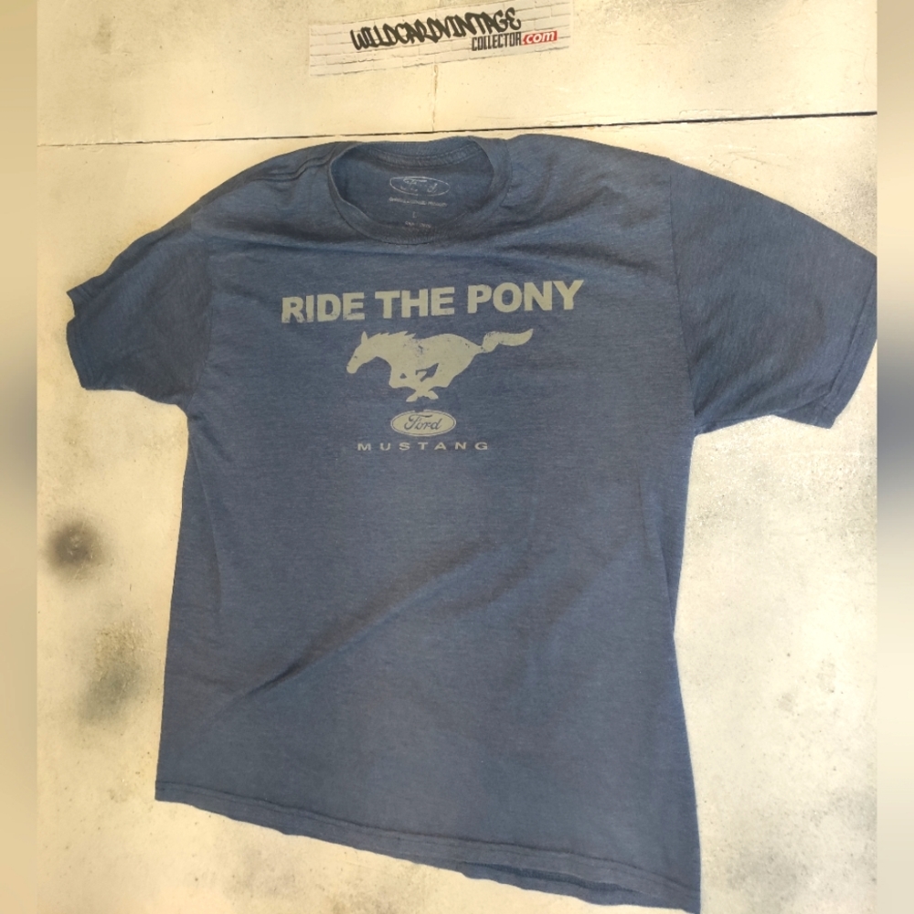 FORD MUSTANG Vtg Retro Muscle Car Logo T-Shirt Mens Size Large